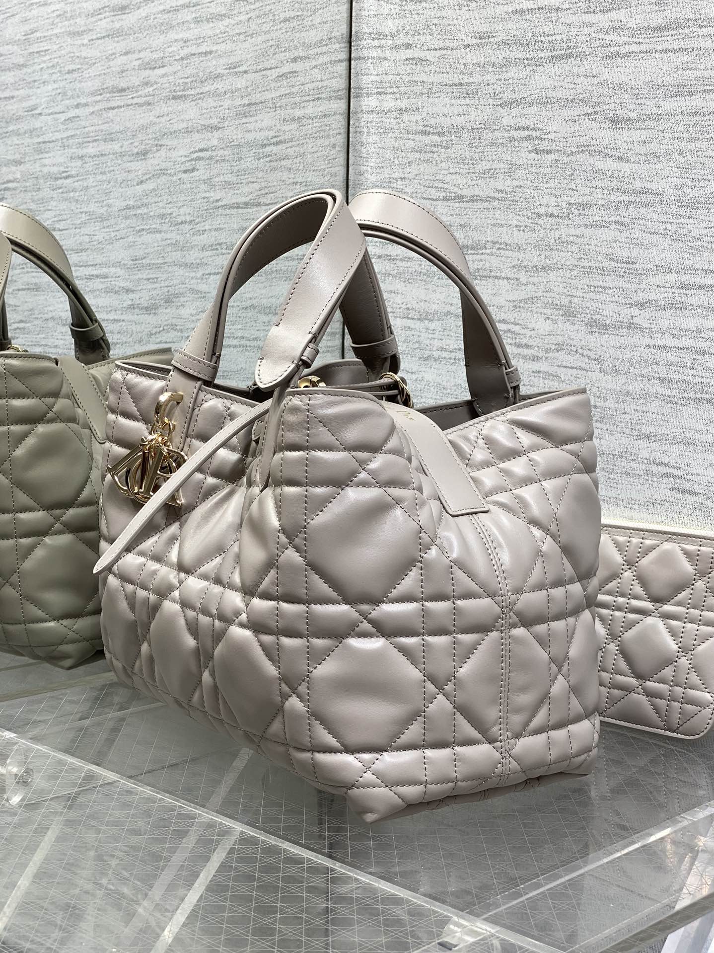 CD Toujours Bag 28.5cm Charcoal Gray Calfskin 286656