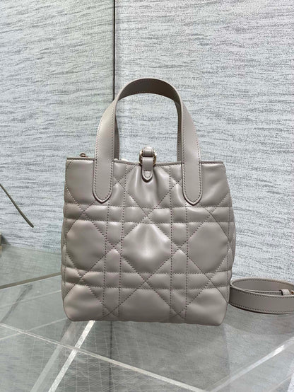 CD Toujours Bag 18cm Charcoal Gray Calfskin 286662