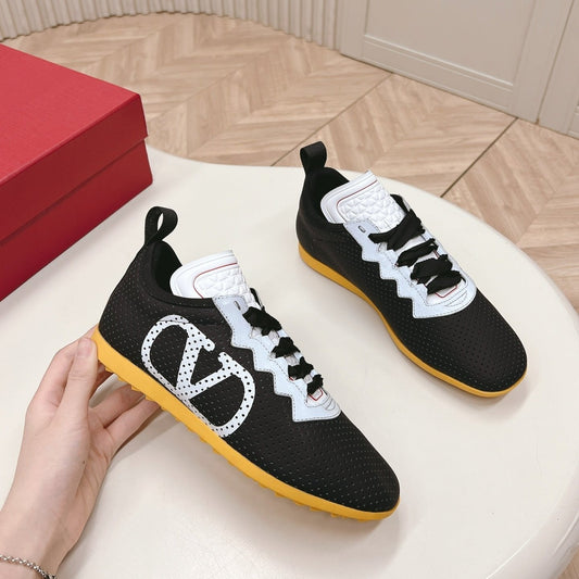 Chromathon Sneaker In Black Perforated Lambskin 104151