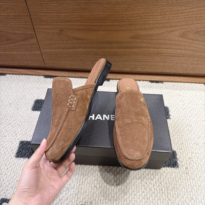 CC 26s Mule Mir Half-Slippers Brown Suede 983860