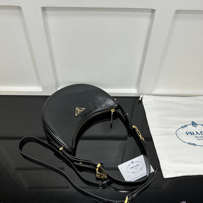 Prada 2026 Arque Shoulder Bag 22.5cm Patent Calfskin