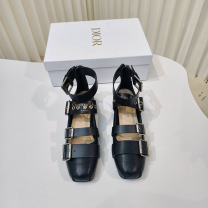 CD 25 Mary Jane Flat Calfskin and Suede 237989