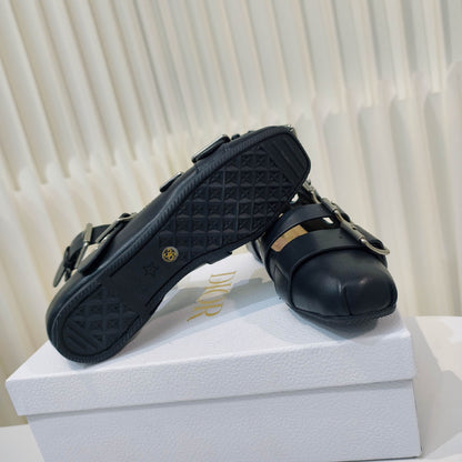 CD 26s Punk Ballet Flats Black Leather 927876