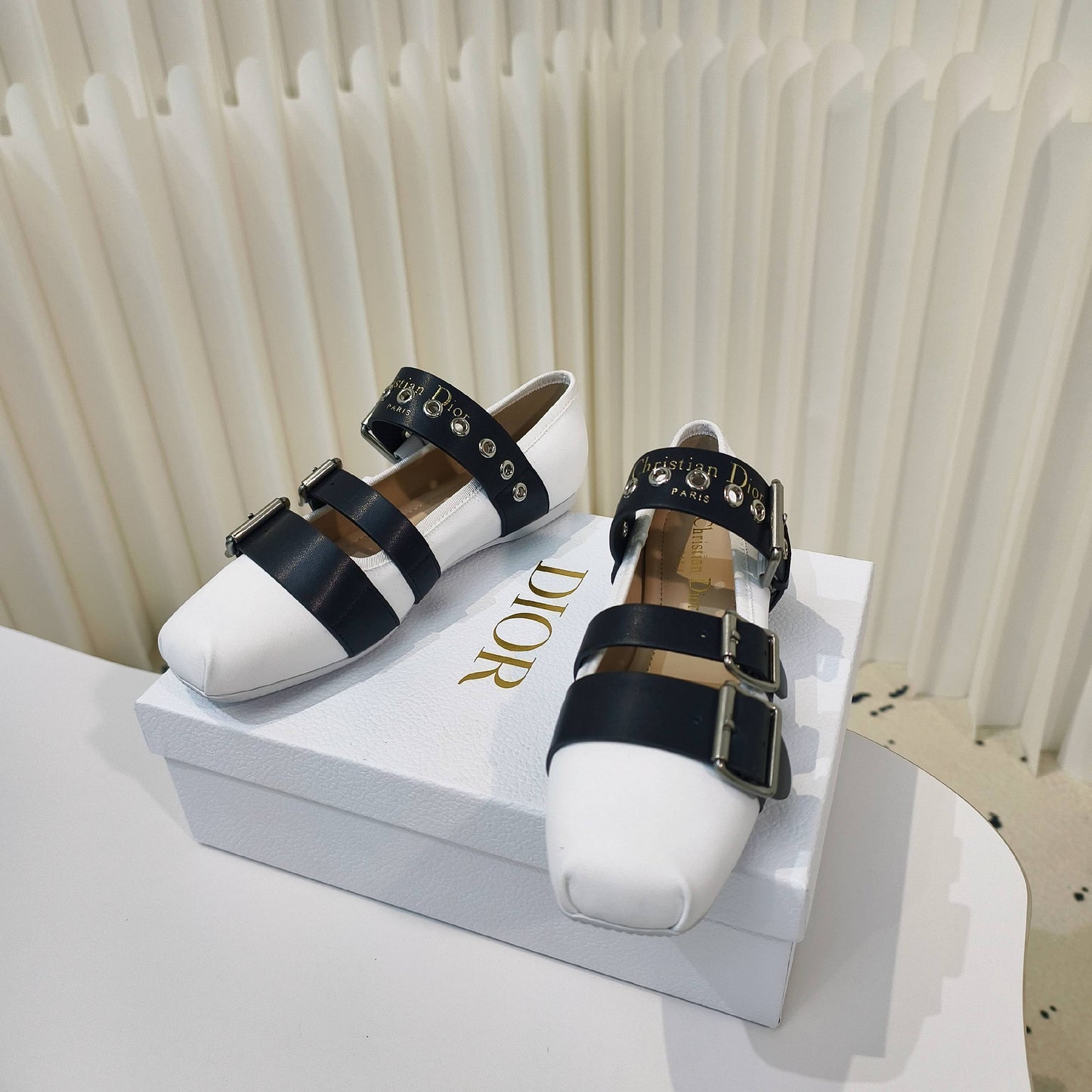 CD 25 Punk Ballet Flat Calfskin and Suede 237991