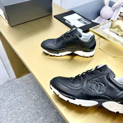 CC 26s Metallic Casual Sneakers Black Mesh Leather 981008