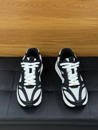 VT 26s Demivee Trainers White Black Mesh Suede 104027