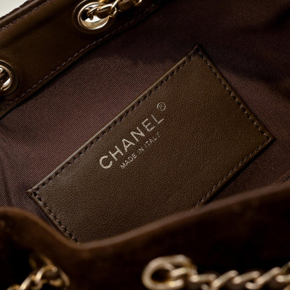 Chanel 2026 Hobo Bag 22cm Brown Suede 140689
