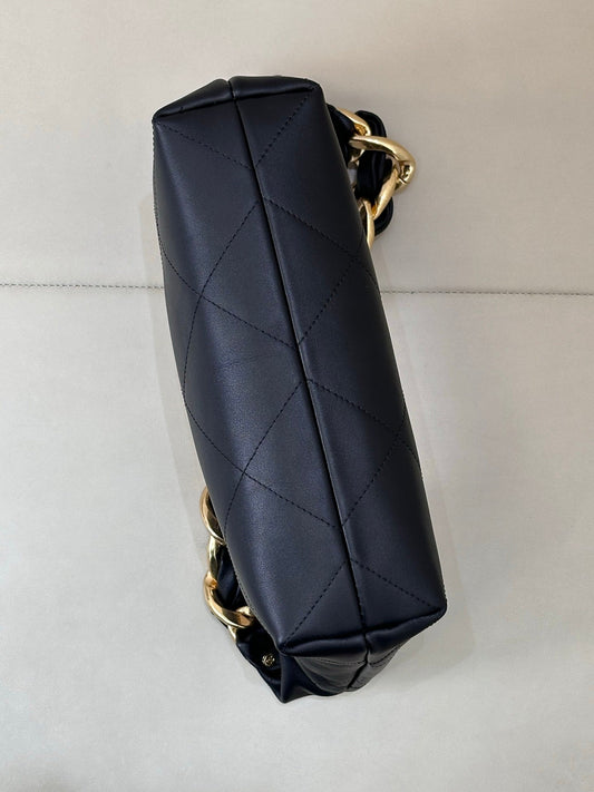 CC 2025 Hobo Bag Black Lambskin Gold Hardware 296891
