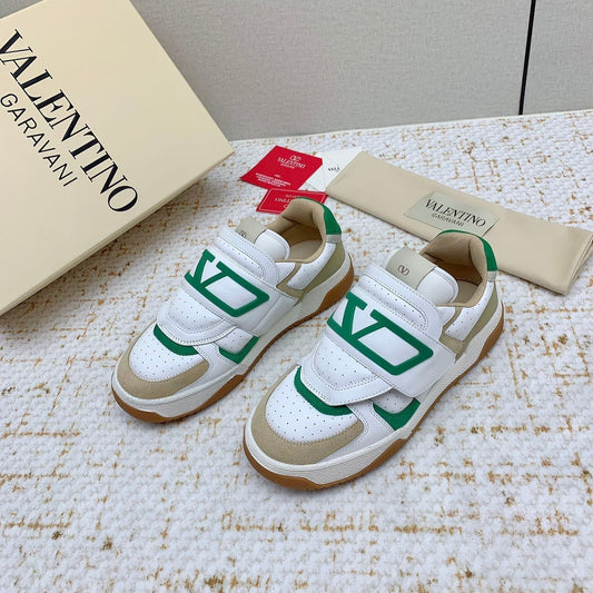 VT 25 Joy Play Low Top Sneaker White Green Cowhide 331682