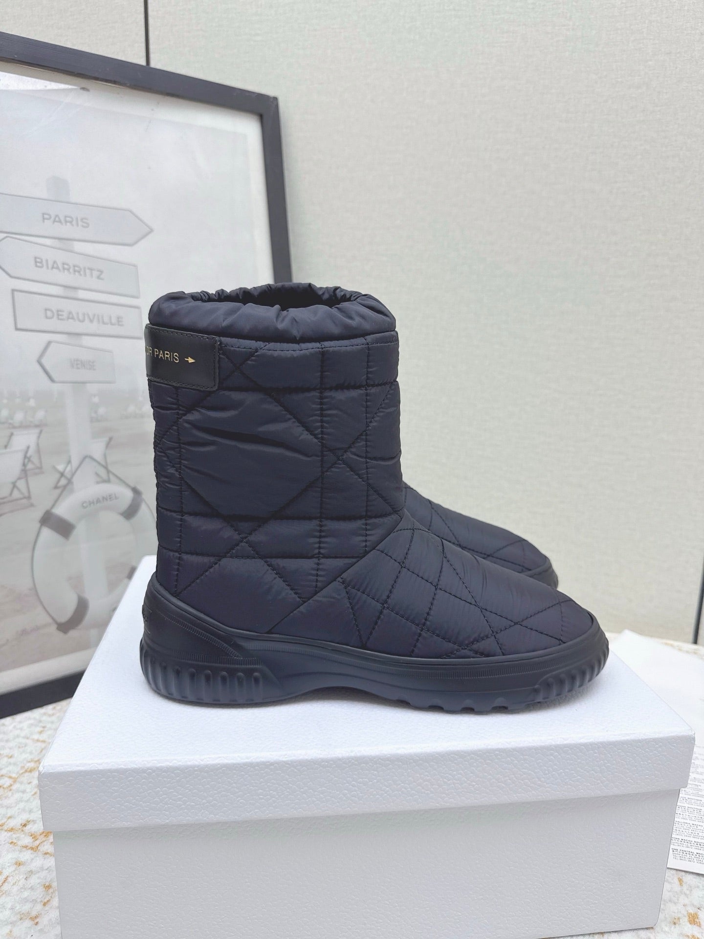 CD Alps Frost Ankle Boot Black Quilted Nylon 530132