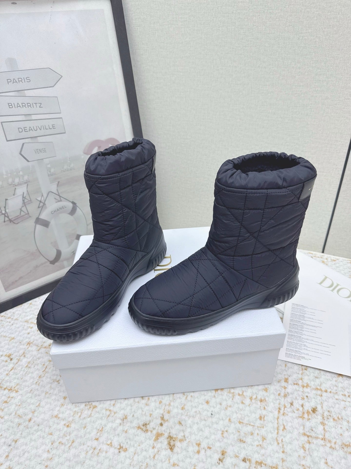 CD Alps Frost Ankle Boot Black Quilted Nylon 530132