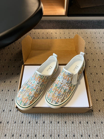 CD 26s Slip-on Shoes Cream Multicolor Canvas 903390