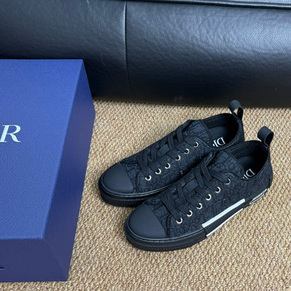CD B23 Low-Top Sneaker Black Oblique Jacquard Fabric