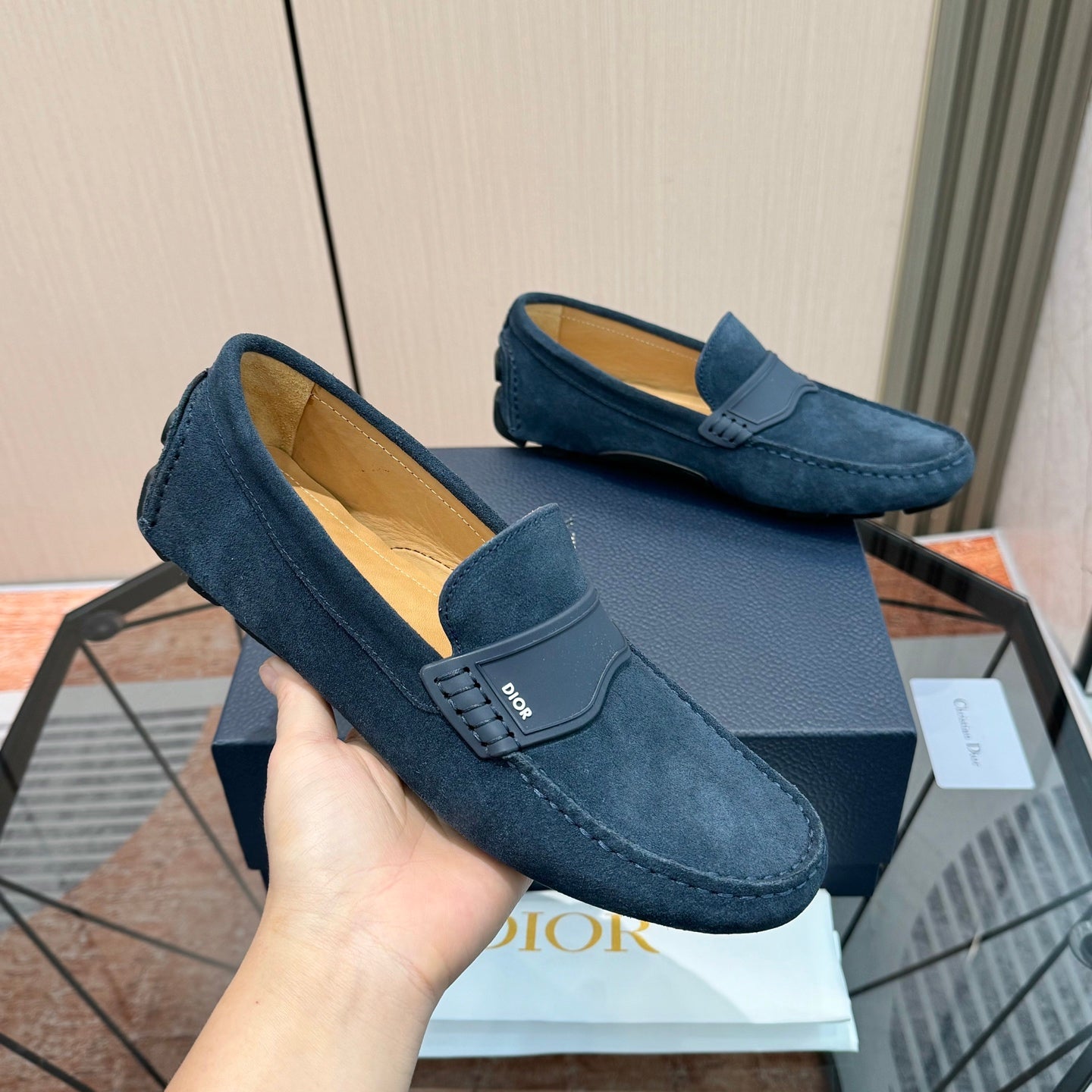 CD Odéon Men’s Loafer Dark Blue Suede 664116
