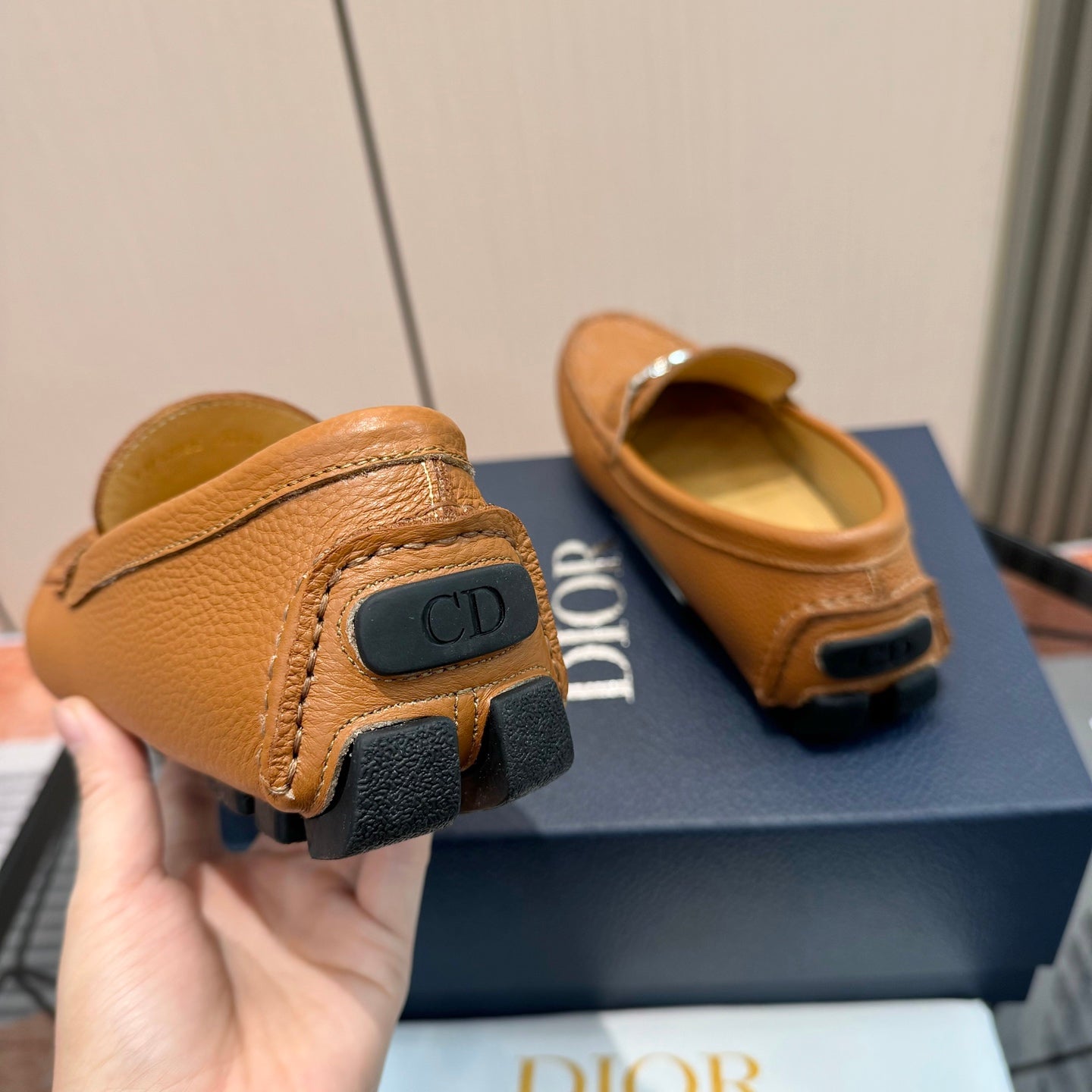 CD Odéon Men’s Loafer Tan Brown Grain Cowhide 664118