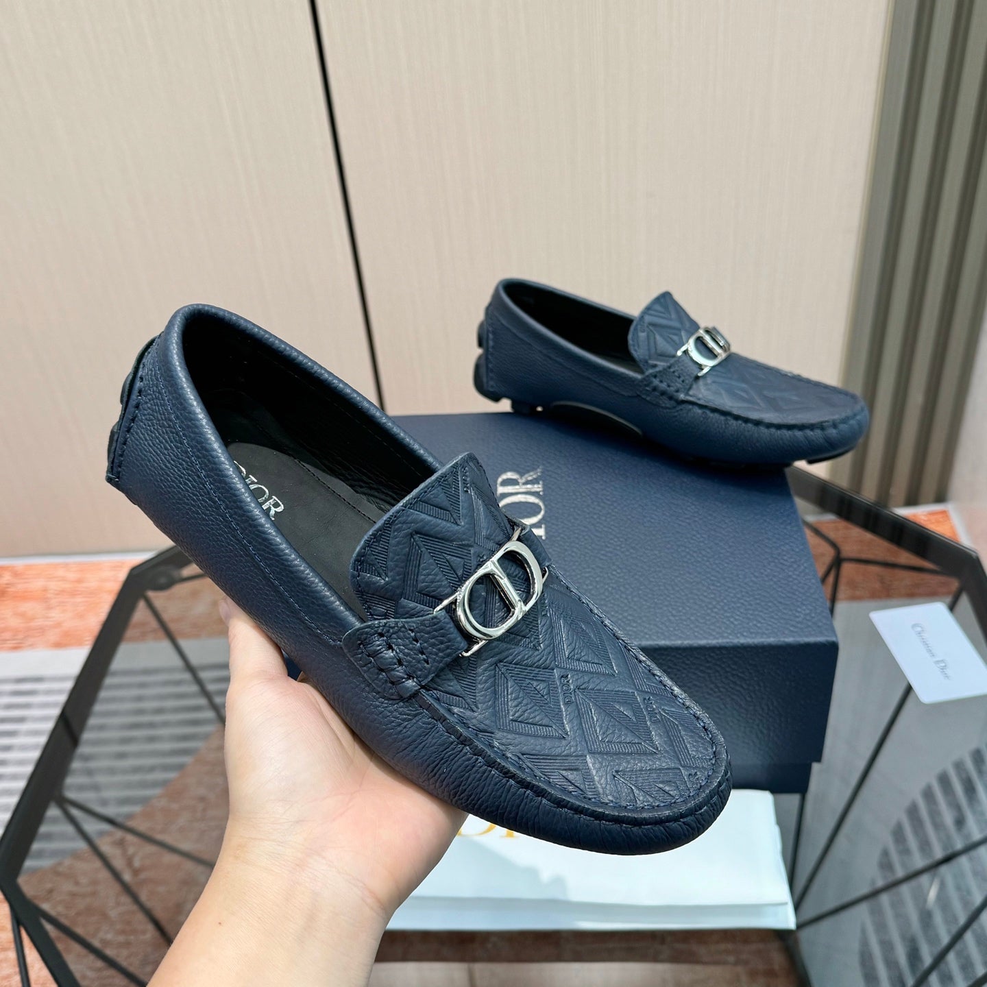 CD Odéon Men’s Loafer Dark Blue Cowhide 664121