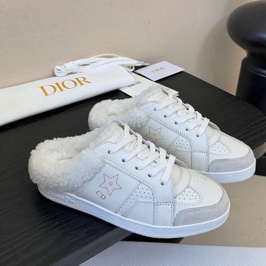 Dior 25 Star Sneaker White Black Suede Cowhide 530613