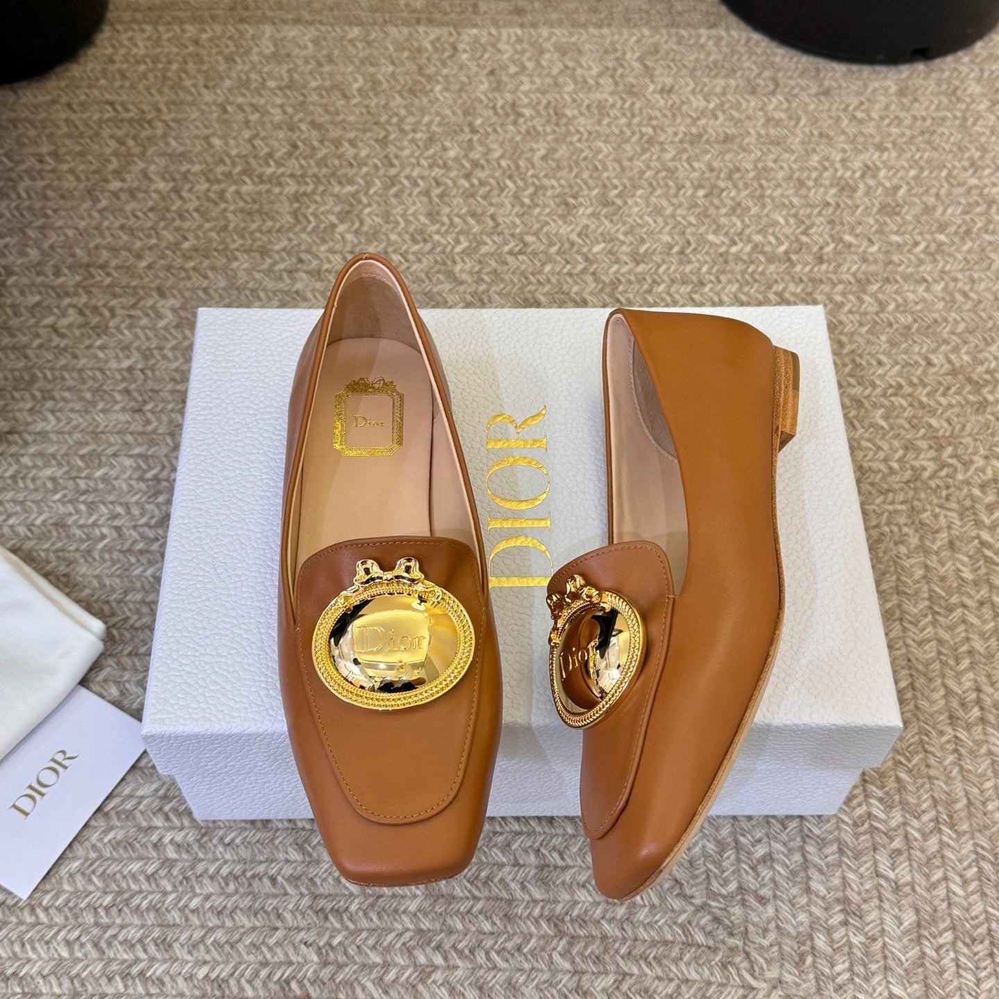 CD Médaillon Loafer Brown Sheepskin 835718