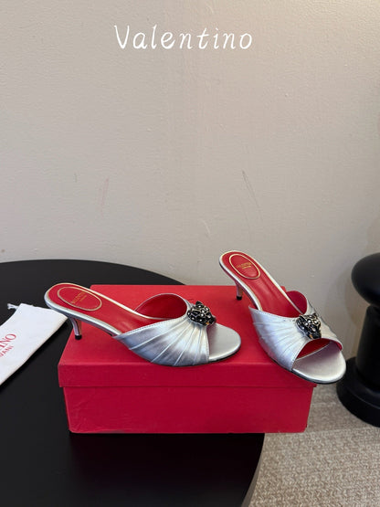 VT 26s Panthea Mules 55mm Sliver Goatskin 104716