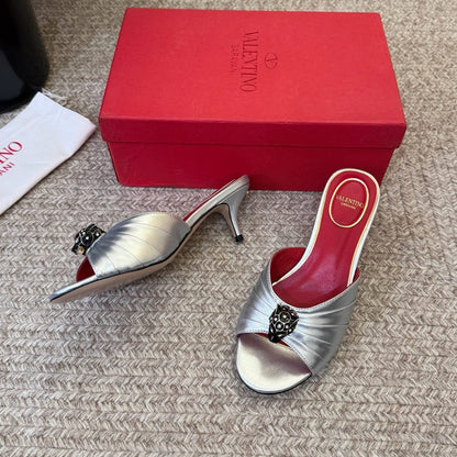 VT 26s Panthea Mules 55mm Sliver Goatskin 104716