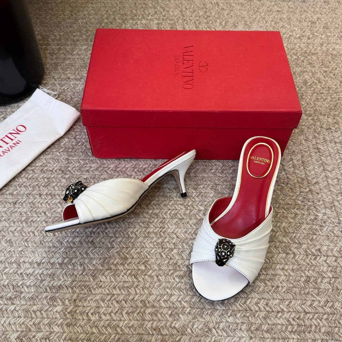 VT 26s Panthea Mules 55mm White Goatskin 104717