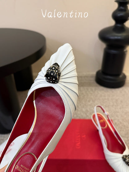 VT 26s Panthea Pumps 55mm White Goatskin 104725