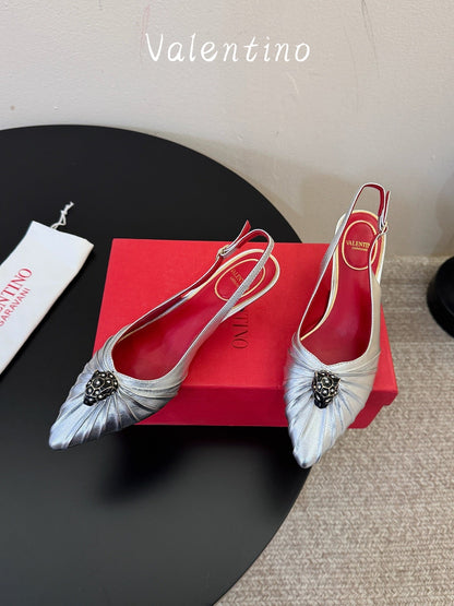 VT 26s Panthea Pumps 55mm Sliver Goatskin 104728