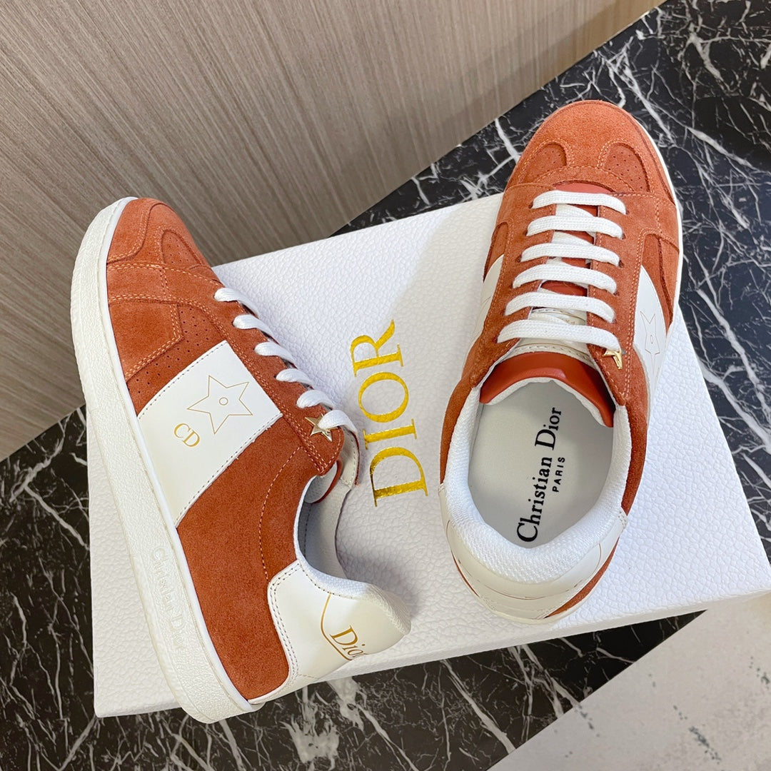 CD 26s Star Sneaker White Brown Suede Calfskin 920120