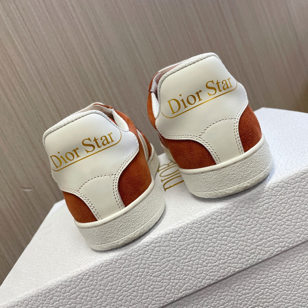 CD 26s Star Sneaker White Brown Suede Calfskin 920120