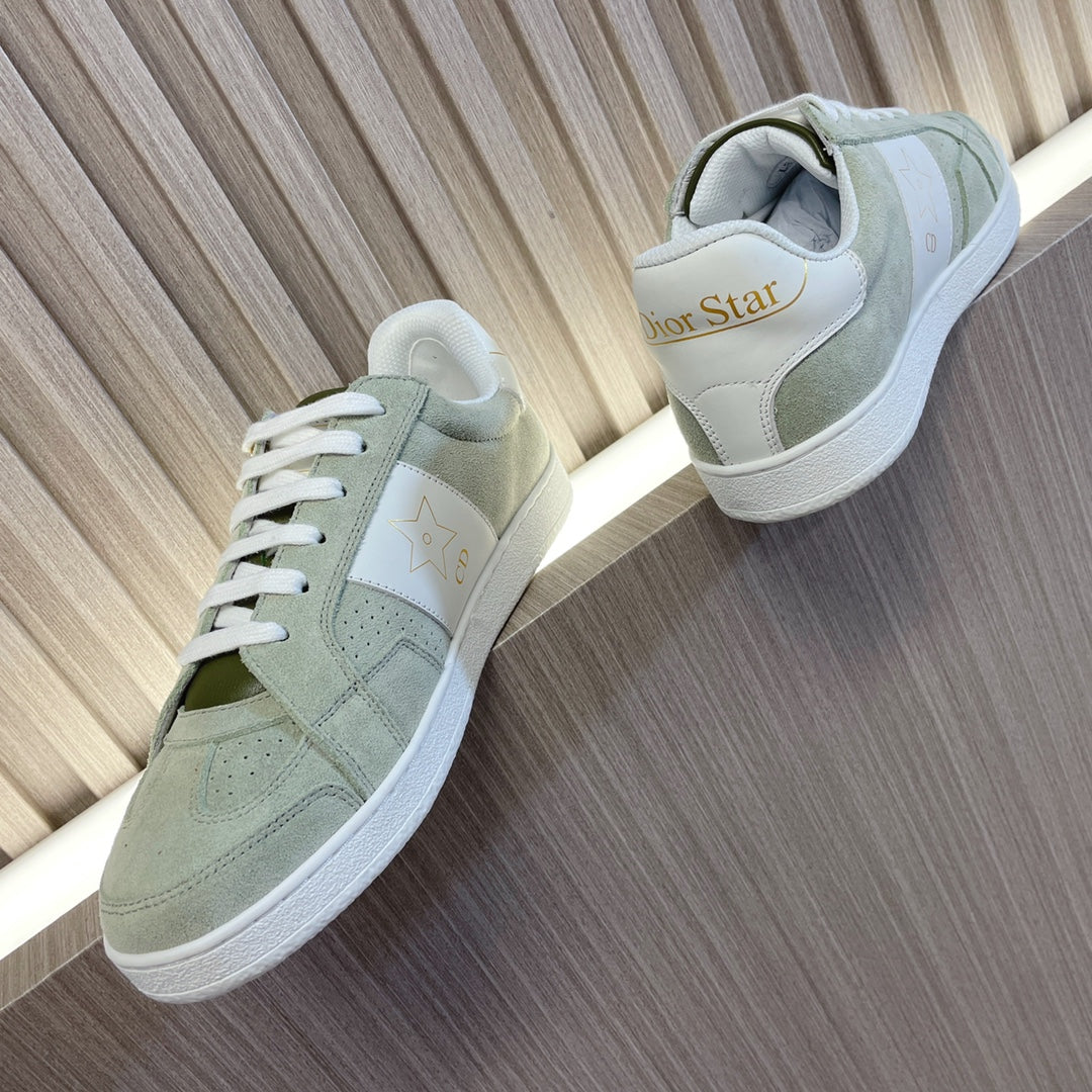 CD 26s Star Sneaker White Green Suede Calfskin 920121