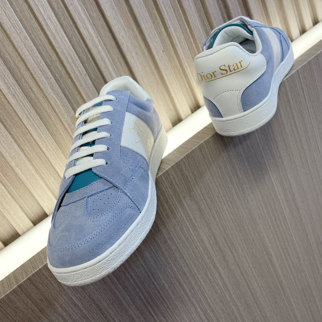CD 26s Star Sneaker White Blue Suede Calfskin 920122
