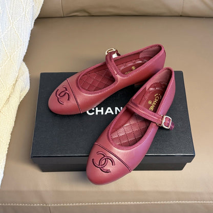 CC 26s Flat Mary Jane Red Sheepskin Sheepskin