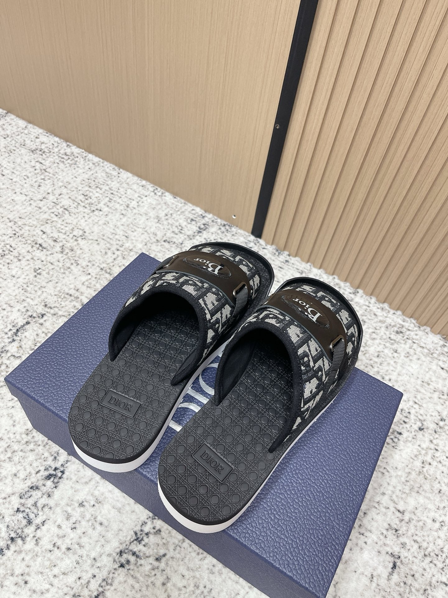 CD Men's Alpha Sandals Black Rubber Cotton 752388