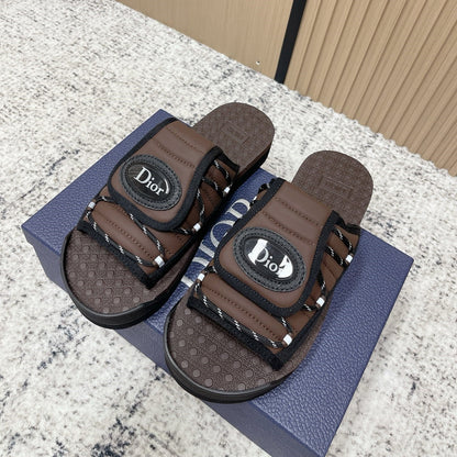 CD Men's Alpha Sandals Brown Rubber Fabric 752389