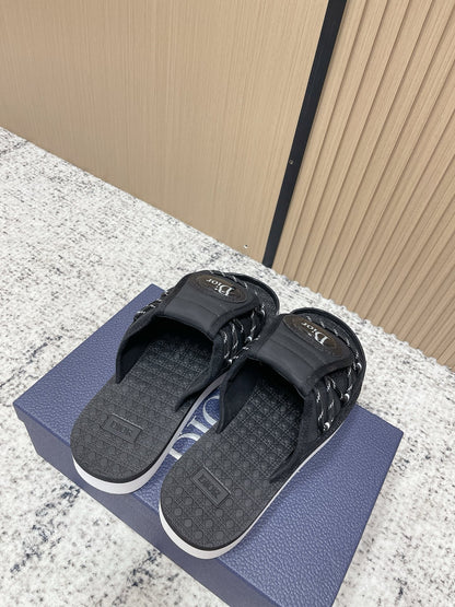 CD Men's Alpha Sandals Black Rubber Fabric 752391