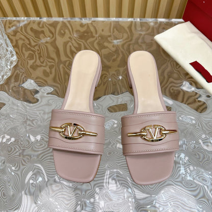 Mule Sandal The Bold Edition Vlogo Square Toe 20mm Rose Cannelle