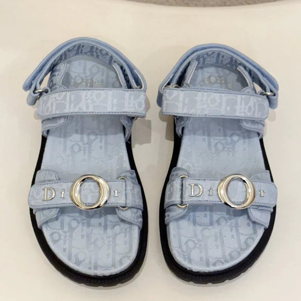 CD 2026 Sandal Blue Fabric Leather 846482