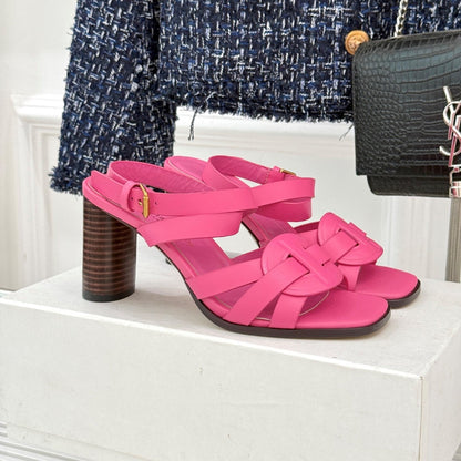 CD D-Club Heeled Sandal 80mm Pink Calfskin 473832