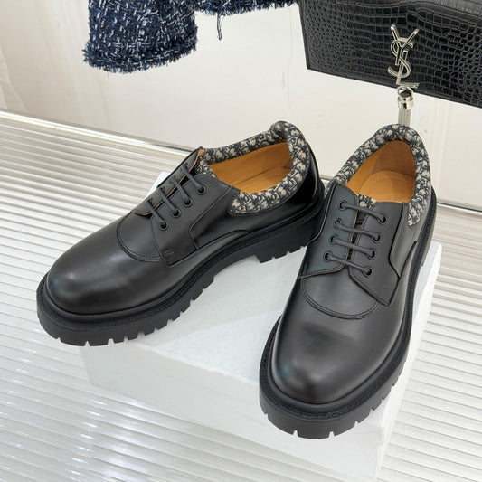 Dior Explorer III Derby Shoe Black Beige Calfskin Cotton & Technical Fabric