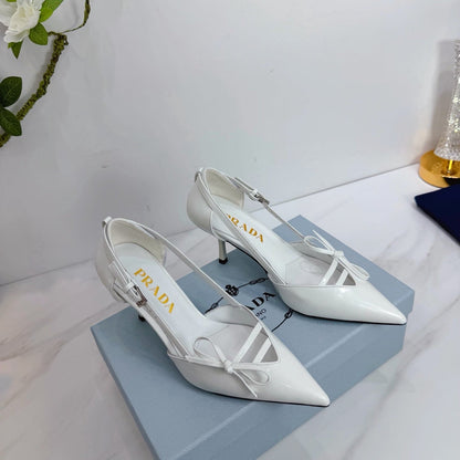 PRA 26SS Pumps 75 White Patent Leather 592346
