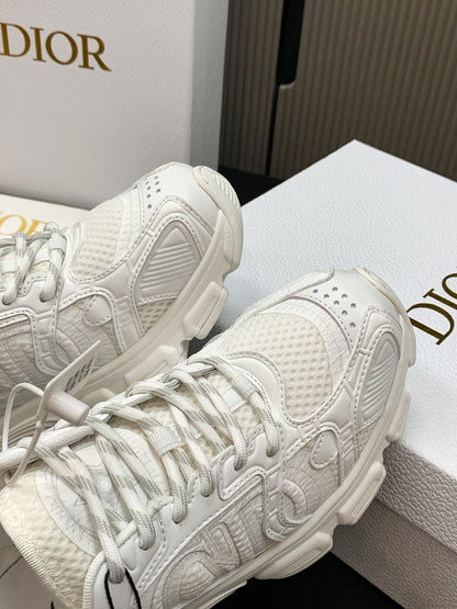 CD Chrono Sneaker White Mesh Calfskin 905016