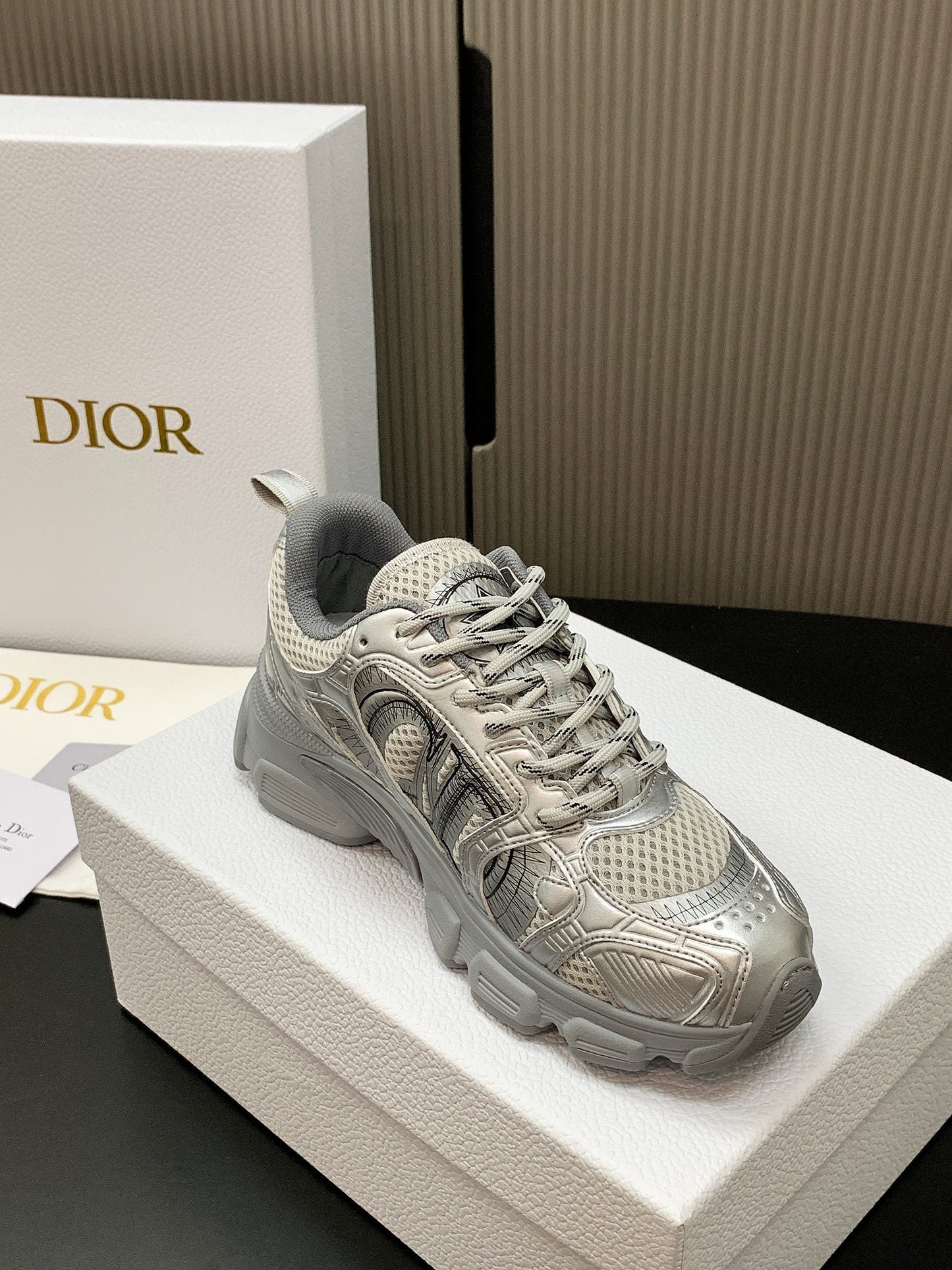 CD Chrono Sneaker Sliver Mesh Calfskin 905018
