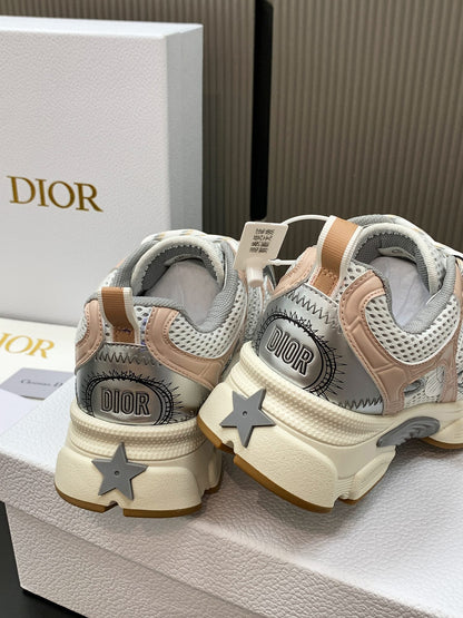 CD Chrono Sneaker Pink Sliver Mesh Calfskin 905020