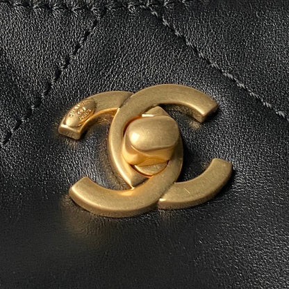 Chanel 2025 Bag 28cm Black Calfskin 318240