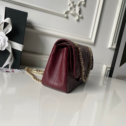 Chanel 2026 2.55 Bag 24cm Burgundy Calfskin 367736