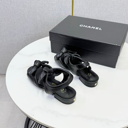 Chanel 2026 Slingback Sandals Bow Sheepskin  801644