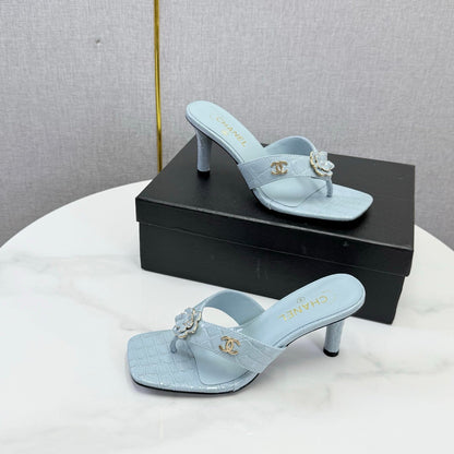 Chanel 2026 Crocodile Embossed Thong Sandal 60mm Leather 904417