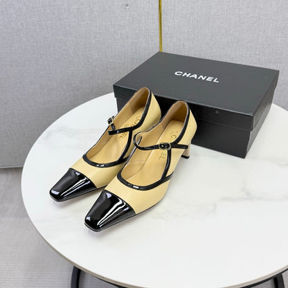 CC 26s Slingback Black Beige Sheepskin 904476