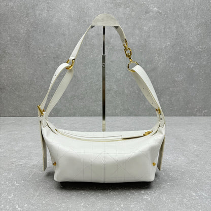 Dior 2025 Hobo Bag 25cm White Calfskin
