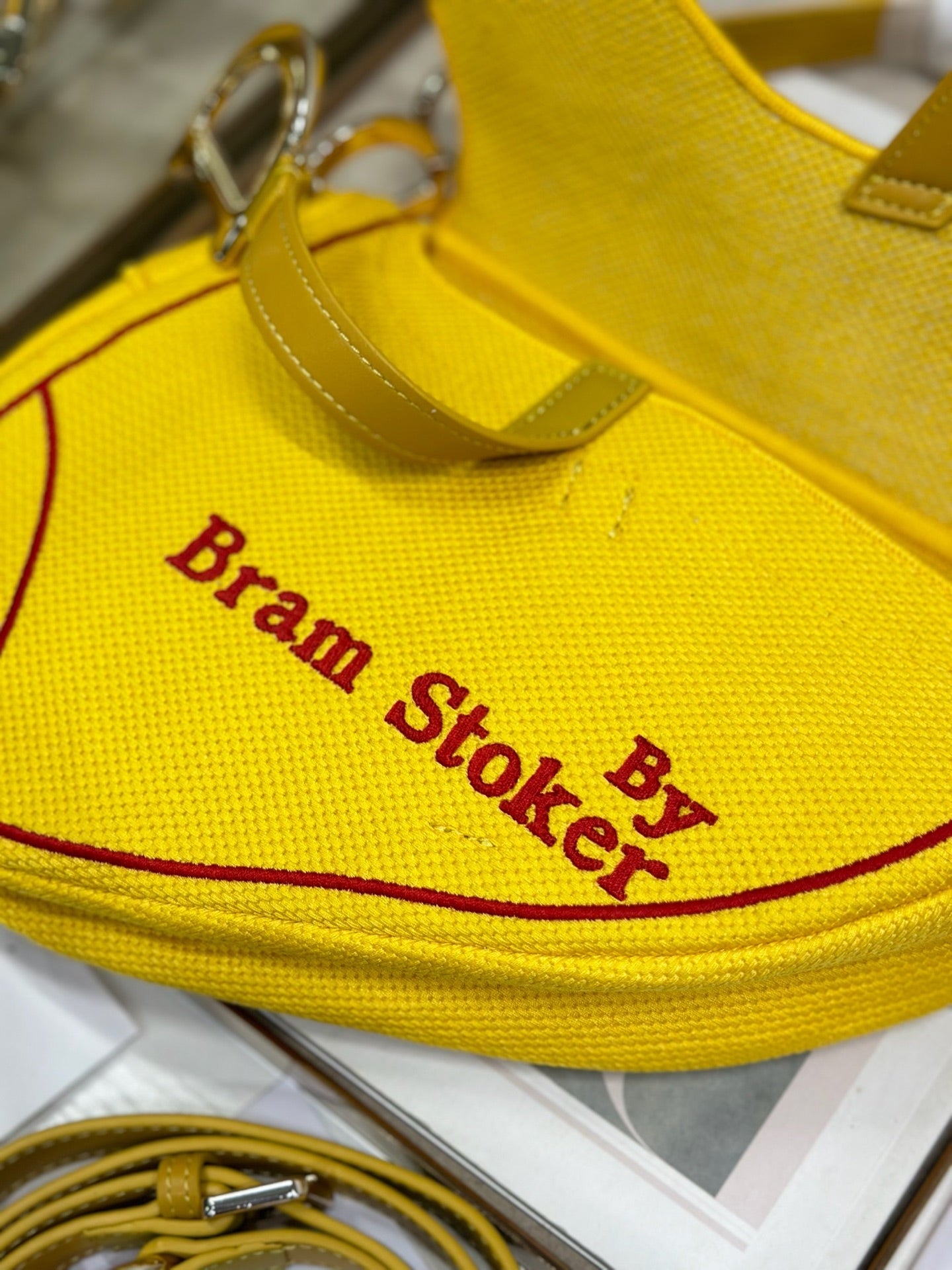 CD Saddle Bag 25.5cm Dracula Red Yellow Canvas